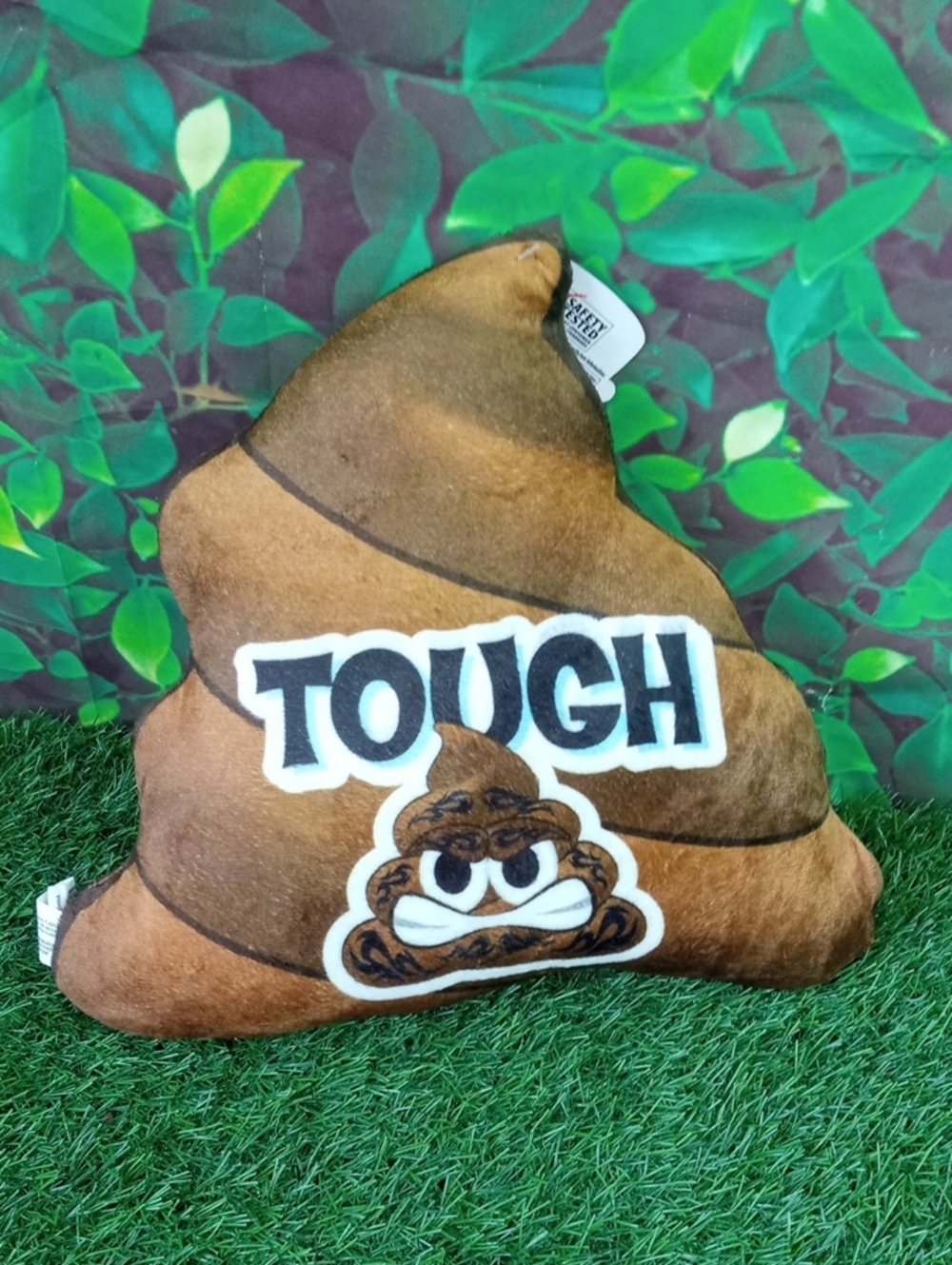🛝 Emojeez Poop Tough Brown Novelty Throw Pillow